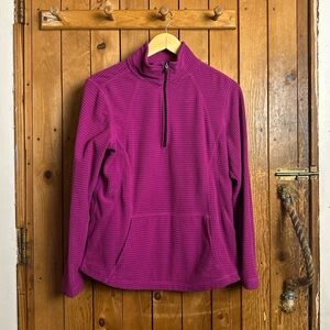 Melanzana-Like Microgrid Fleece Quarter Zip from Tek Gear in Magenta Women’s M
